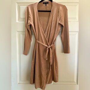 Tan Wrap Dress